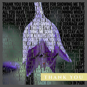 Typography Thank You Instagram Post Design