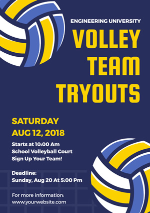 Free Volleyball  Poster  Designs DesignCap Poster  Maker