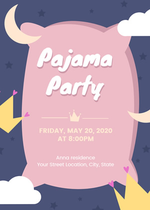 Pajama Party Invitation Maker - Make the Best PJ Party Invite | DesignCap