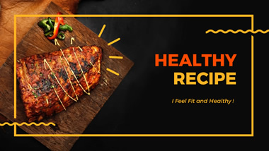 Healthy Recipe YouTube Channel Art Design