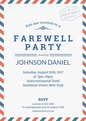 farewell party invitation