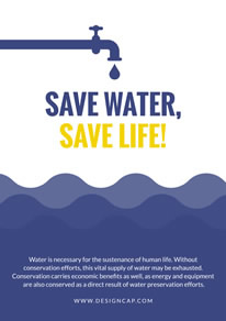 Free Save Water Poster Designs | DesignCap Poster Maker